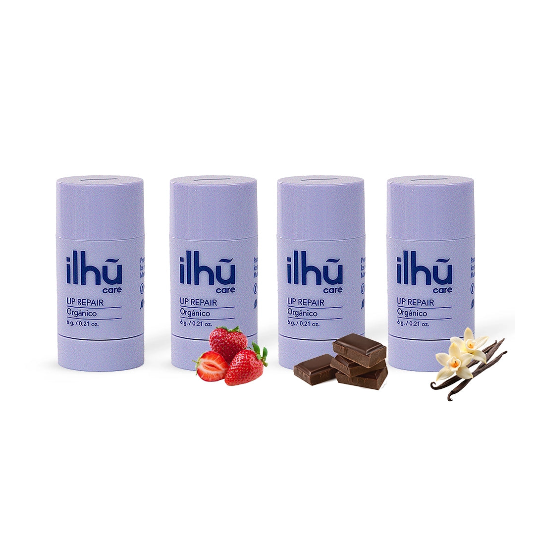 Kit 4 Bálsamos de Labios Orgánicos